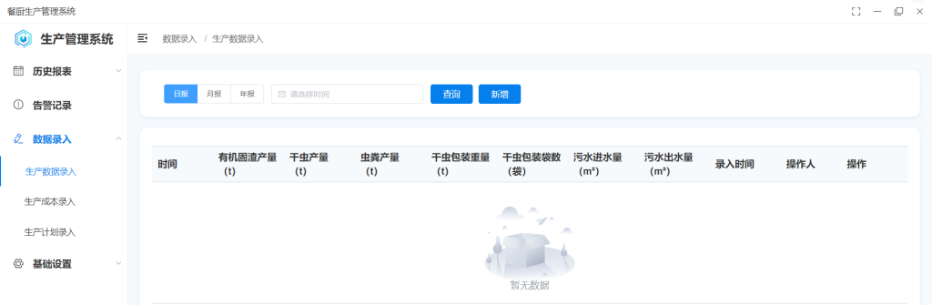餐厨生产管理系统